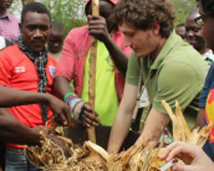 D-Lab's Biomass Fuel Research Scientist Dan Sweeney (right)