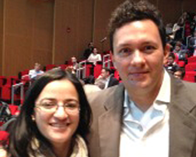 D-Lab Scale-Ups program director Saida Benhayoune (left) and panel moderator Harald Quintus-Bosz of Cooper-Perkins (right)